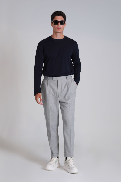 Patrice Men's Long Sleeve T-Shirt Navy Blue - LUFIAN (1)