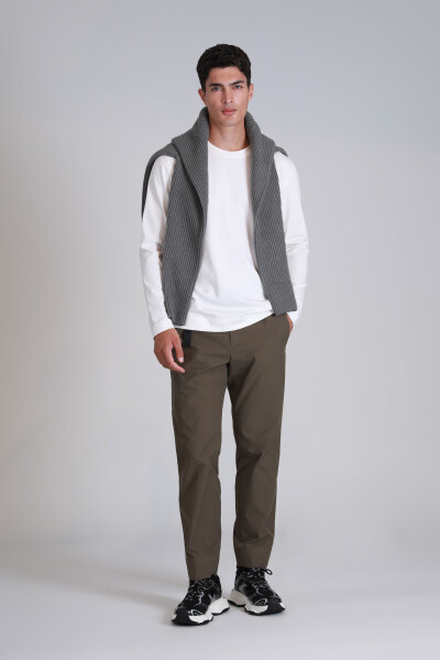 Patrice Men's Long Sleeve T-Shirt Off White - LUFIAN (1)