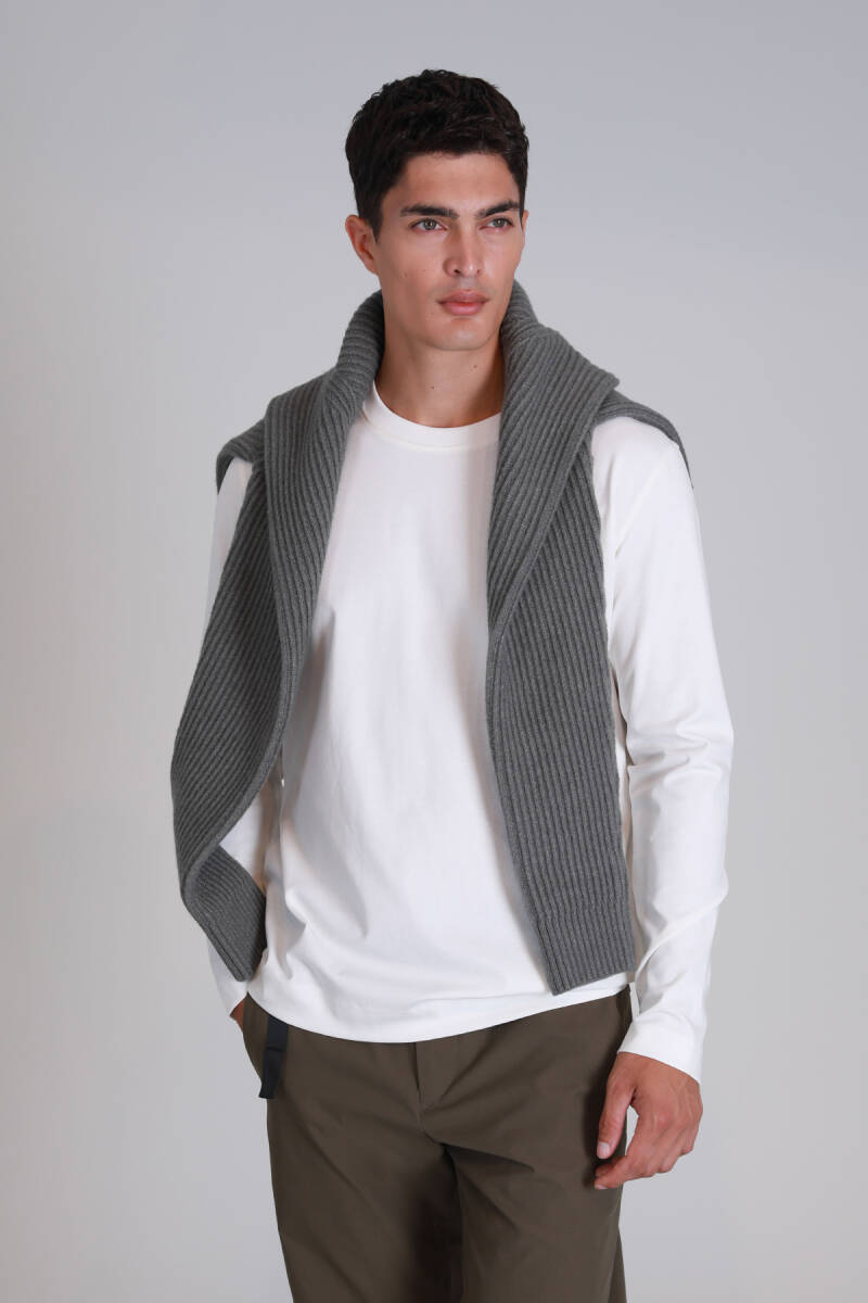 Patrice Men's Long Sleeve T-Shirt Off White - 3