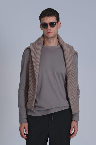 Patrice Men's Long Sleeve T-Shirt Sand - 5