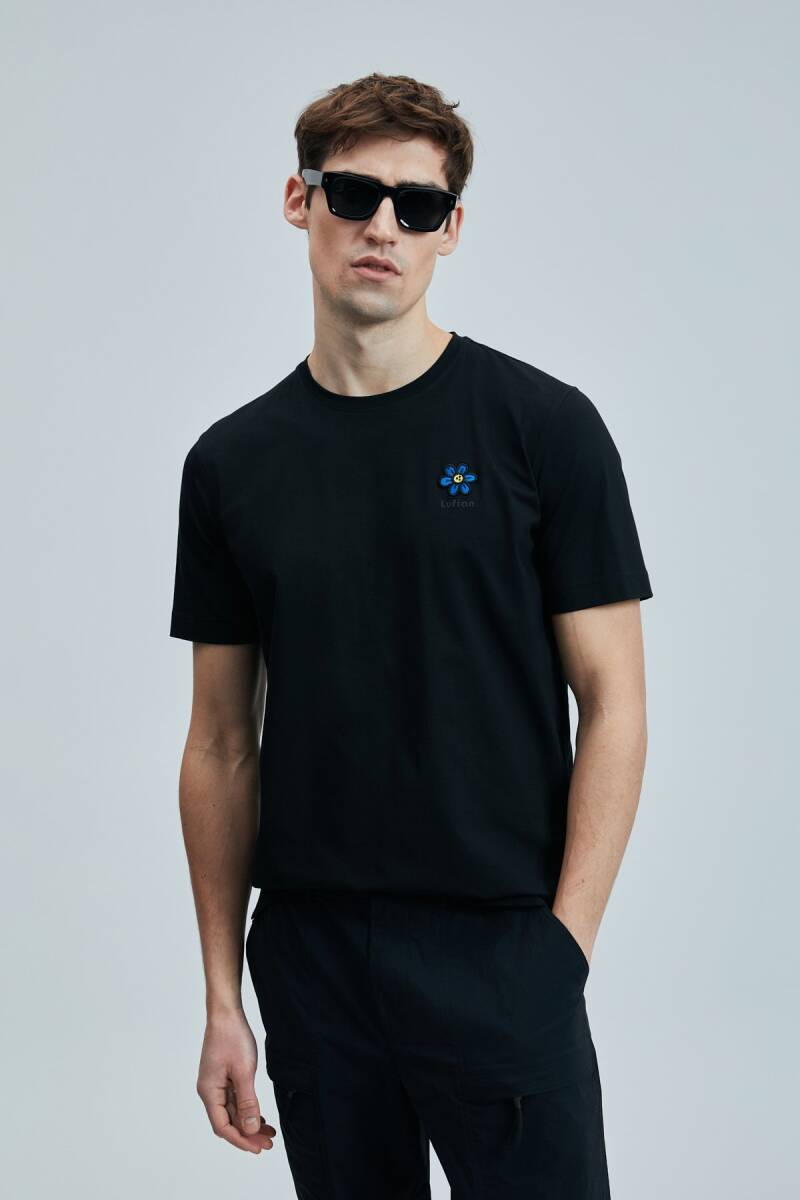Peace Modern Grafik T- Shirt Siyah - 1