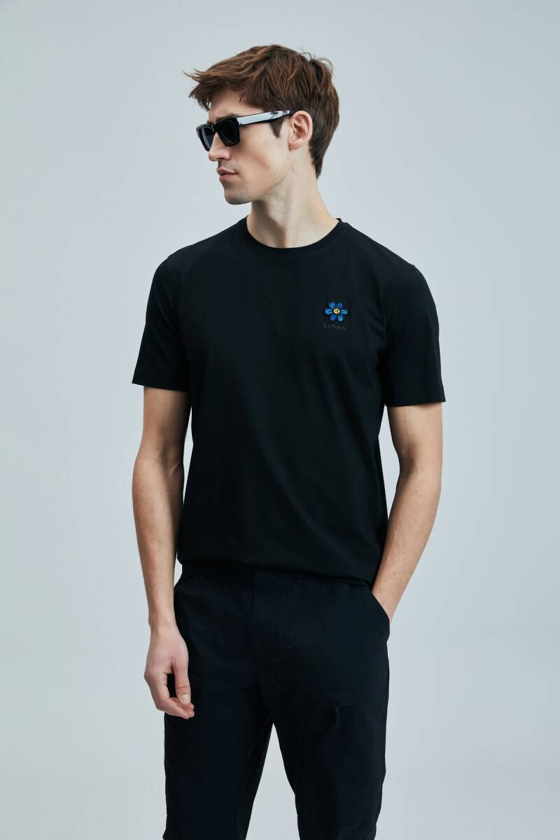 Peace Modern Grafik T- Shirt Siyah - 5