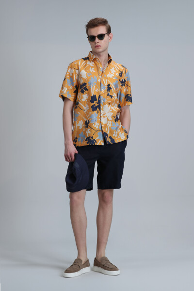 Peler Spor Erkek Chino Şort Slim Fit Lacivert - 2