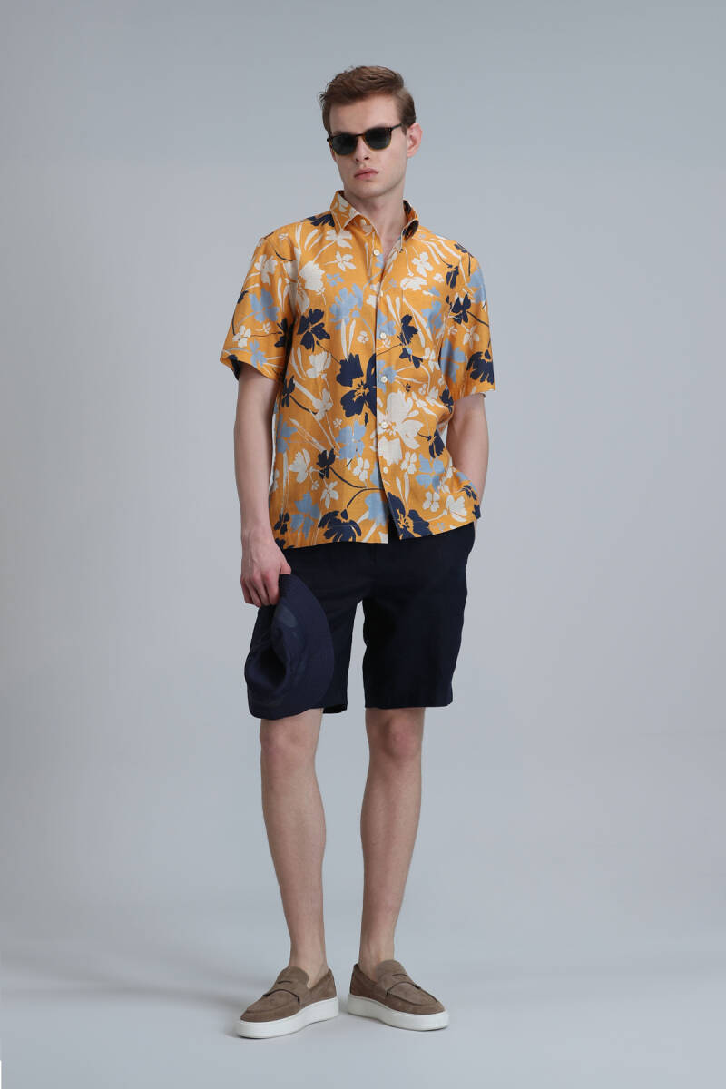 Peler Spor Erkek Chino Şort Slim Fit Lacivert - 2