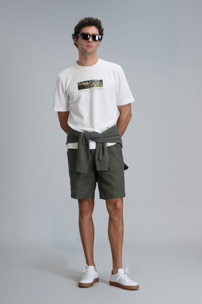 Peler Spor Erkek Chino Şort Slim Fit Yeşil - 5