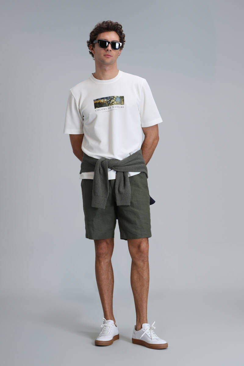 Peler Spor Erkek Chino Şort Slim Fit Yeşil - 5