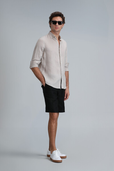 Peler Sport Men's Chino Shorts Slim Fit Black 