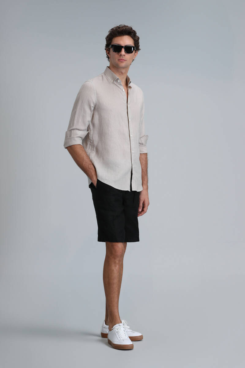 Peler Sport Men's Chino Shorts Slim Fit Black - 1
