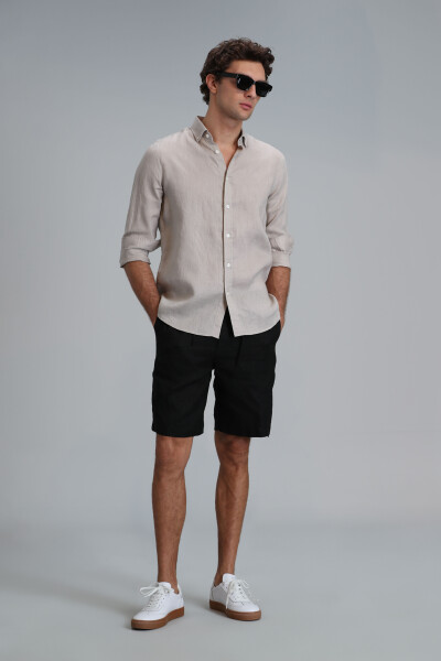 Peler Sport Men's Chino Shorts Slim Fit Black - 4