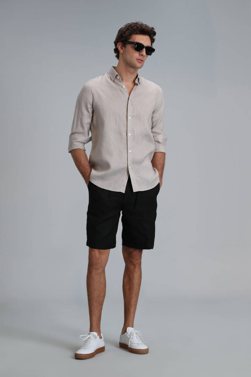 Peler Sport Men's Chino Shorts Slim Fit Black - 4