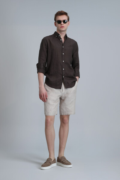 Peler Sports Men's Chino Shorts Slim Fit Beige 