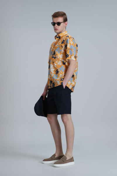 Peler Sports Men's Chino Shorts Slim Fit Navy Blue - 5