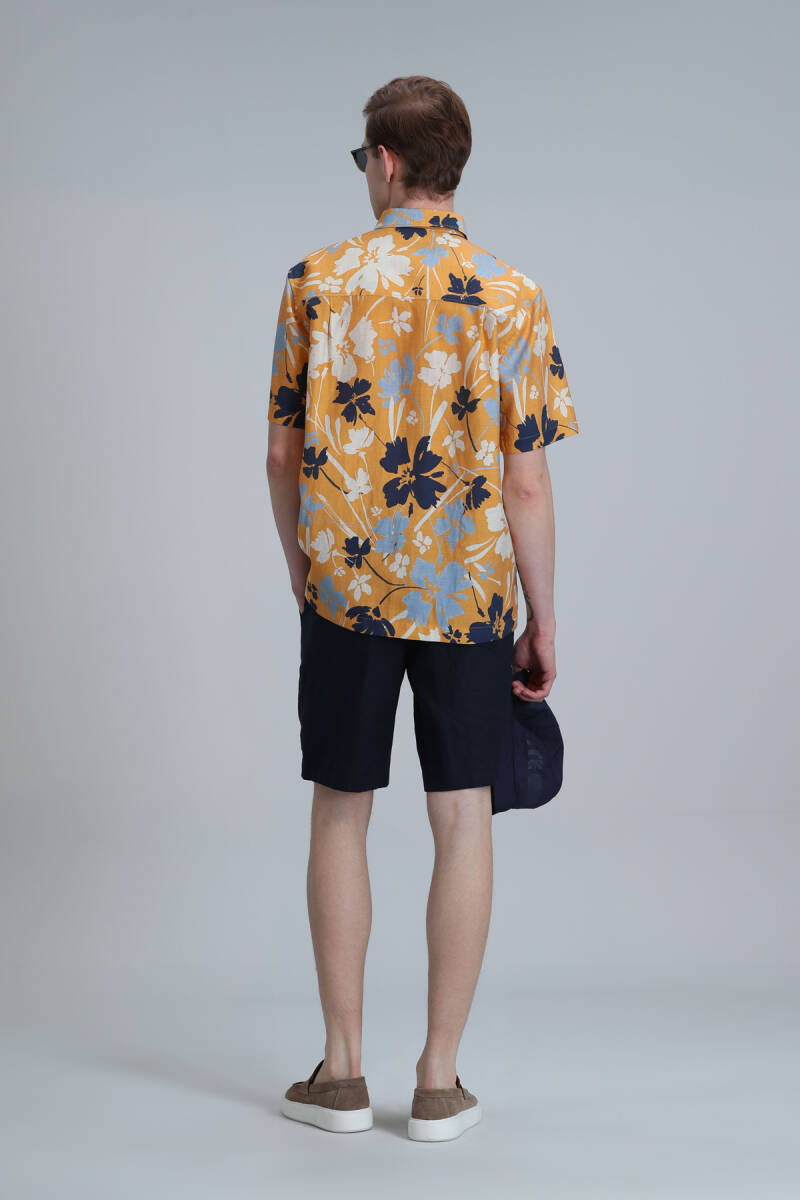 Peler Sports Men's Chino Shorts Slim Fit Navy Blue - 6