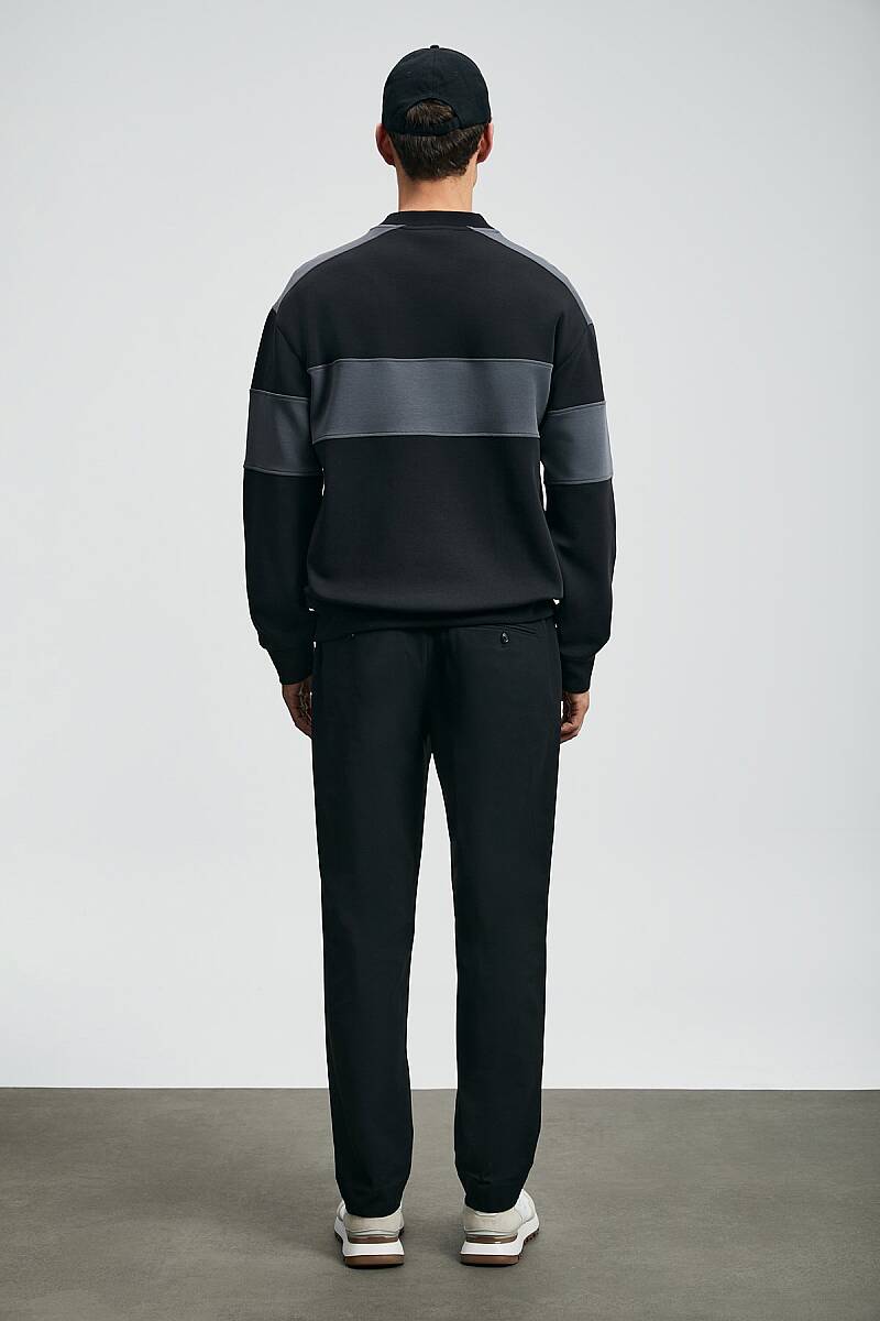 Pıeces Erkek Sweatshirt Siyah - 6
