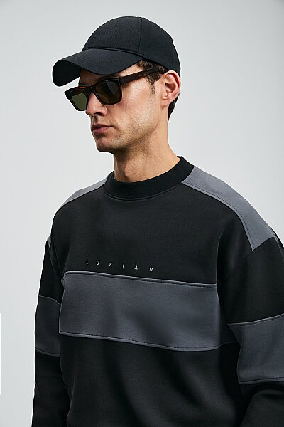 Pıeces Men’s Sweatshirt Black - 5