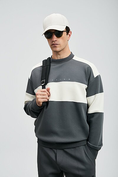 Pıeces Men’s Sweatshirt Dark Grey - 4