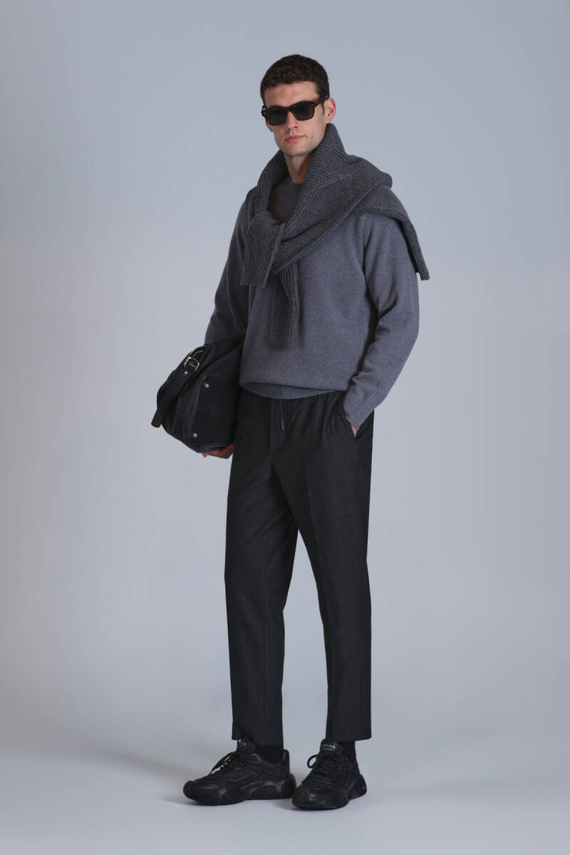 Pier Spor Erkek Chino Pantolon Slim Fit Koyu Gri - 2