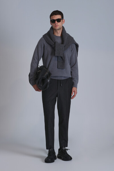 Pier Spor Erkek Chino Pantolon Slim Fit Koyu Gri - 4