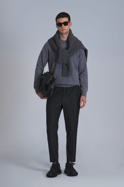 Pier Spor Erkek Chino Pantolon Slim Fit Koyu Gri - 5