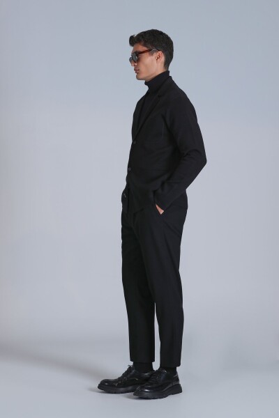 Pier Sport Men's Chino Pants Slim Fit Black - LUFIAN (1)