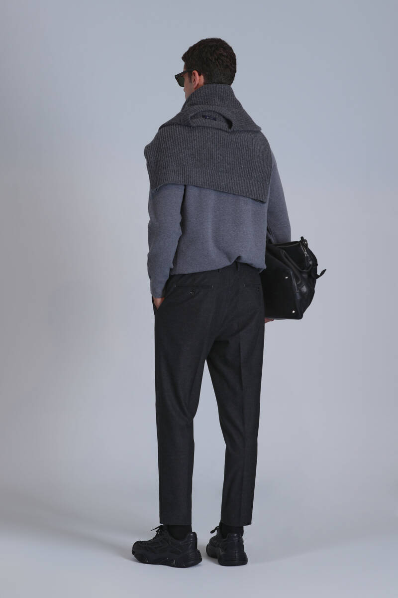 Pier Sport Men's Chino Pants Slim Fit Dark Gray - 6