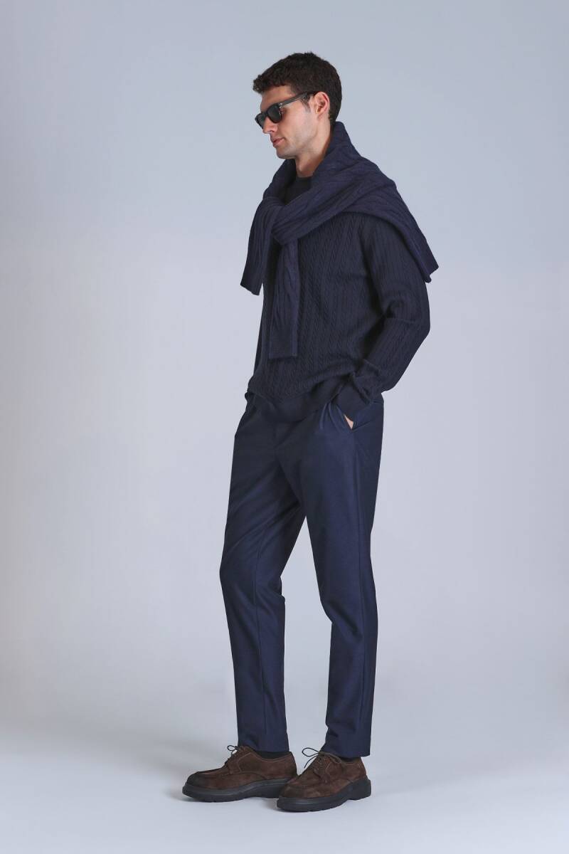 Pier Spor Men's Chino Pants Slim Fit Navy Blue - 2