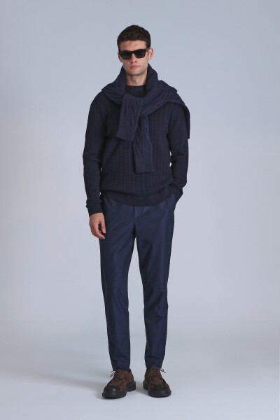 Pier Spor Men's Chino Pants Slim Fit Navy Blue - 4