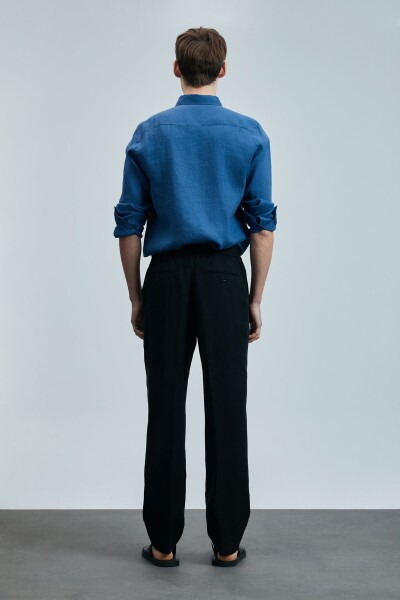 Pitaya Erkek Keten Gömlek Comfort Fit Saks - 6