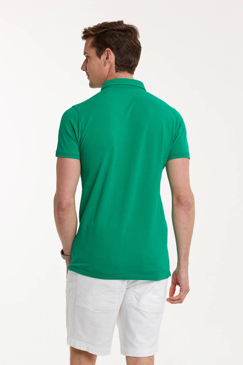 Polo Neck Men's T-Shirt with Same Collar