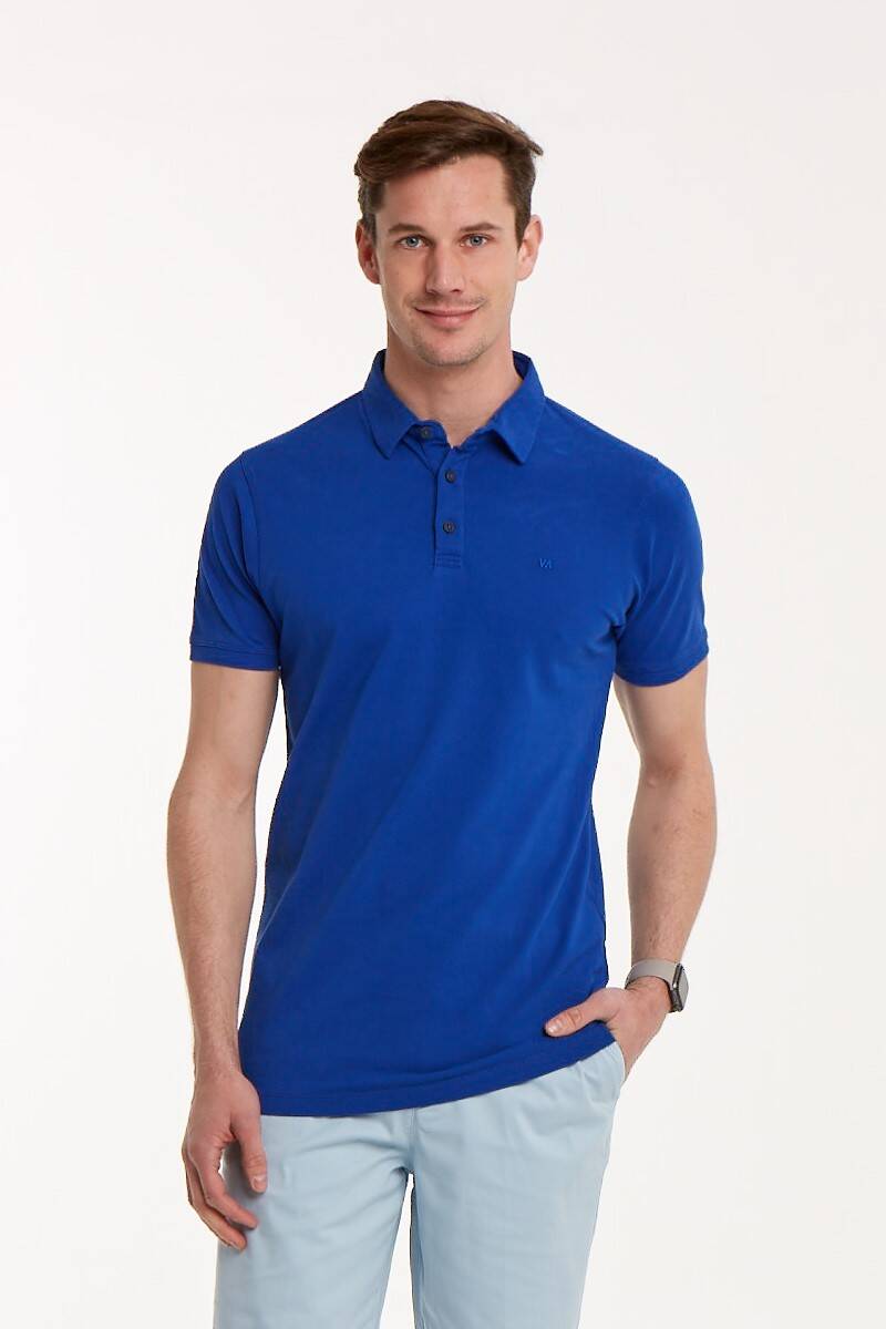 Polo Neck Men's T-Shirt with Same Collar