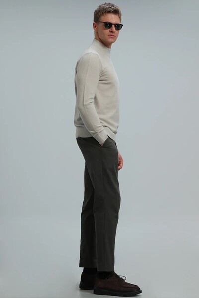 Port Half Fisherman Men's Sweater Ecru - 4