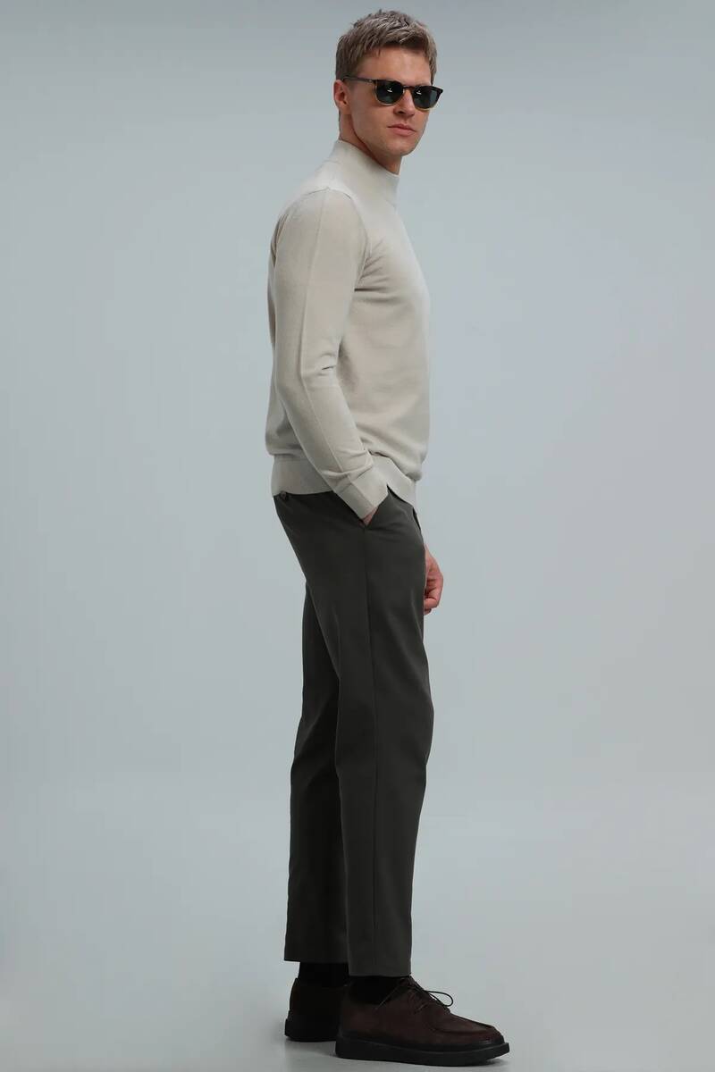 Port Half Fisherman Men's Sweater Ecru - 4