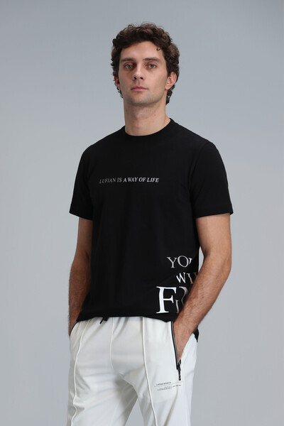 Potter Modern Grafik T-Shirt Siyah 