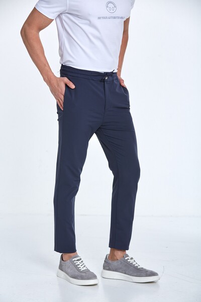 Повседневные тканые мужские брюки Jogger - Thumbnail