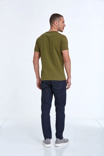 Quinn Printed Men's T-Shirt Khaki - 5
