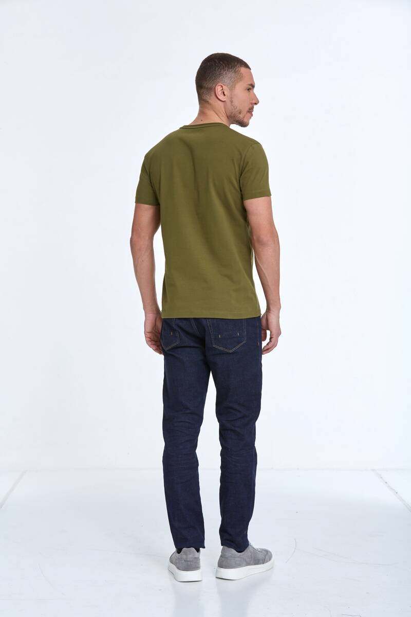 Quinn Printed Men's T-Shirt Khaki - 5