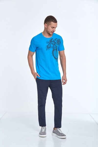 Rafael Printed Men's T-Shirt Blue - 2