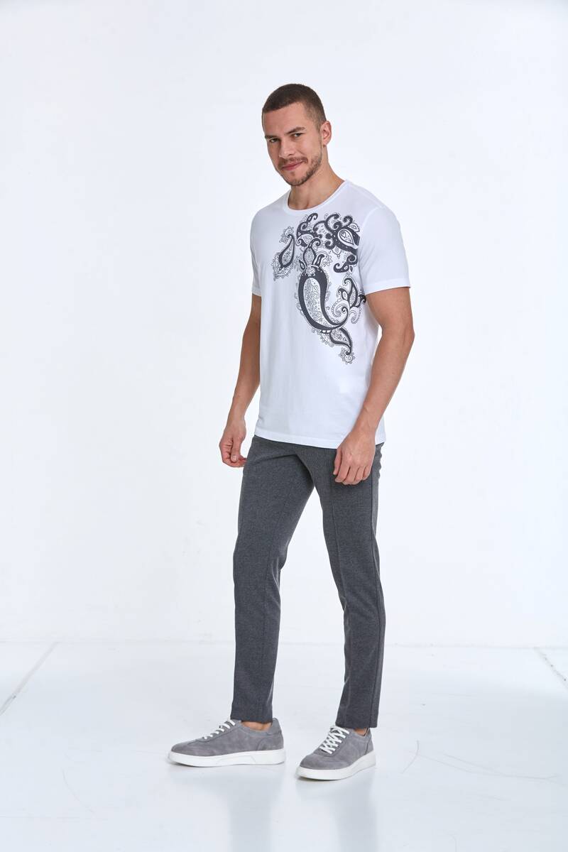 Rafael Printed Men's T-Shirt White - 4