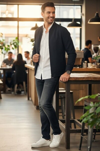 Rafael Slim Fit Kot Pantolon Antrasit - 2