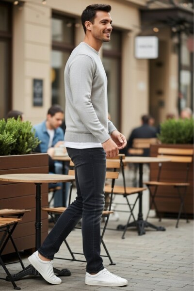 Rafael Slim Fit Kot Pantolon Antrasit - 3