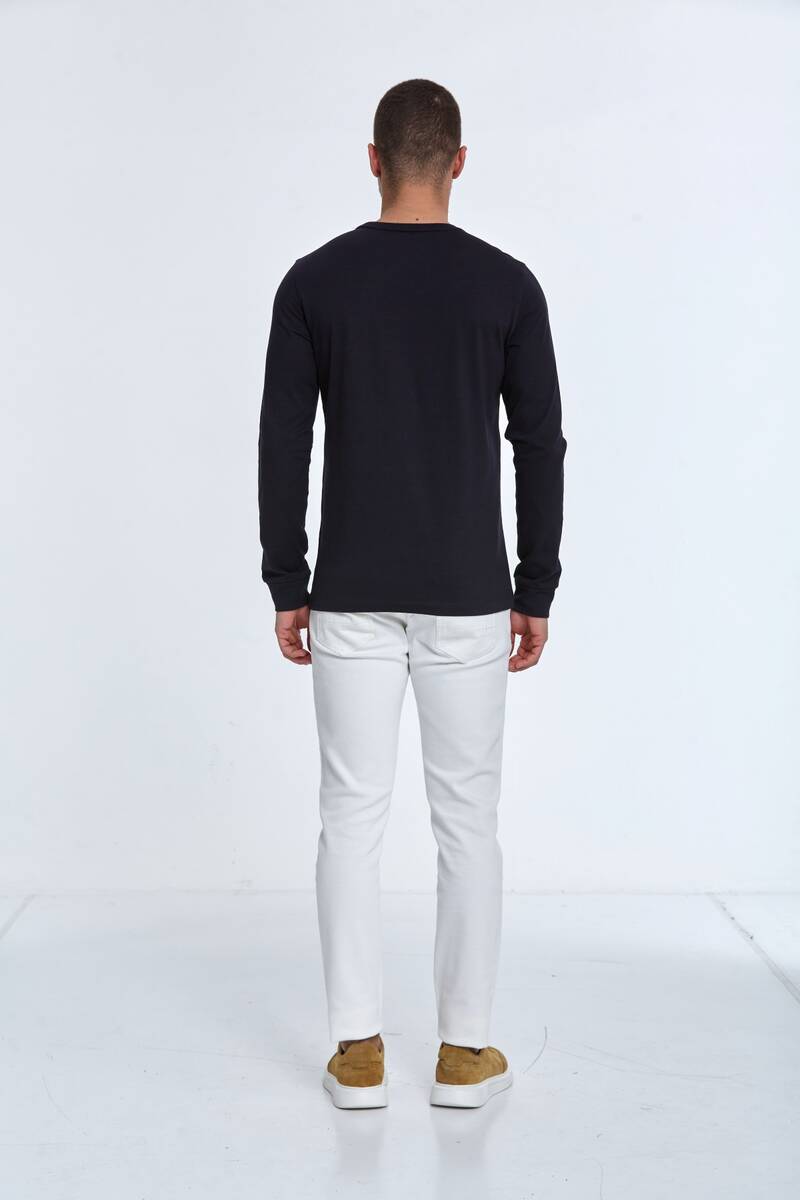 Ralph Men's Long Sleeve T-Shirt Navy Blue - 5