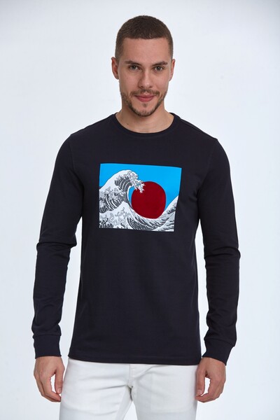 Ralph Men's Long Sleeve T-Shirt Navy Blue 