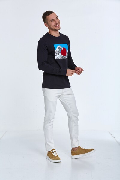 Ralph Men's Long Sleeve T-Shirt Navy Blue - 4