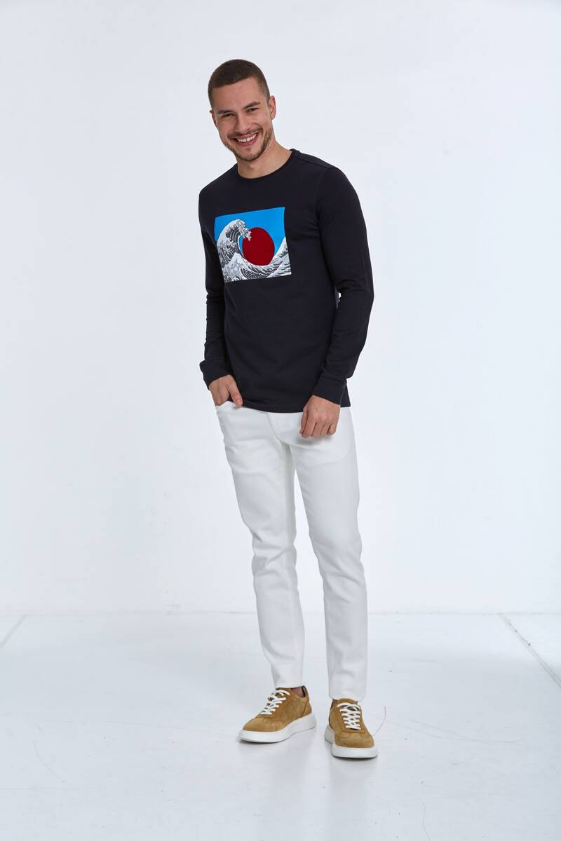 Ralph Men's Long Sleeve T-Shirt Navy Blue - 2