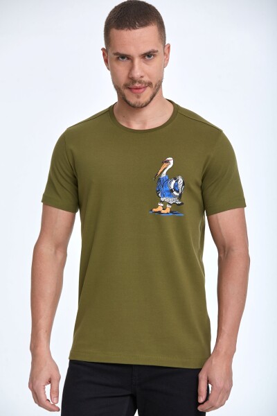 Ramon Printed Men's T-Shirt Khaki - 1