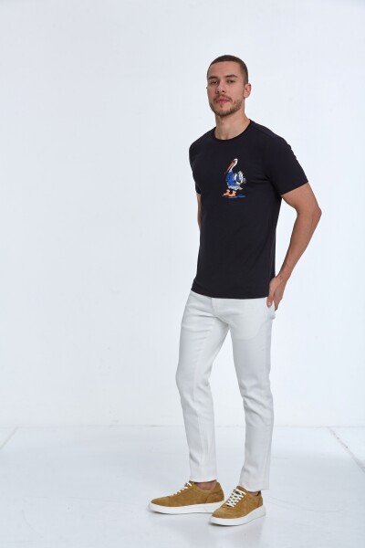 Ramon Printed Men's T-Shirt Navy Blue - 4