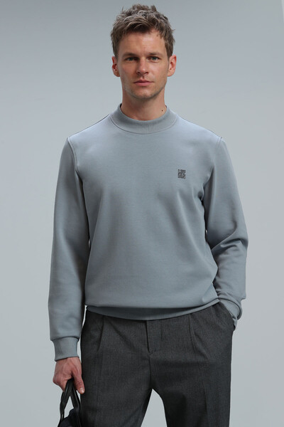 Randal Erkek Sweatshirt Mavi - LUFIAN