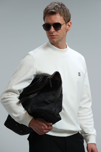 Randal Men's Sweatshirt Off White - 5