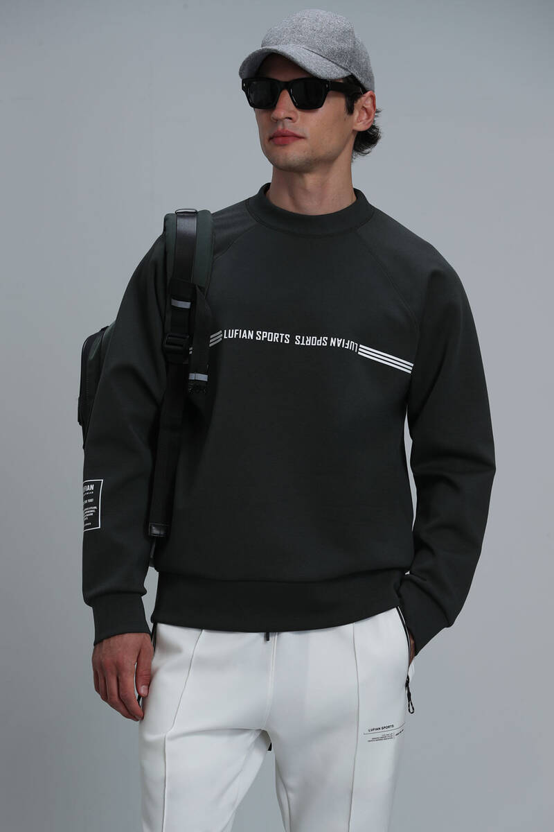 Range Erkek Sweatshirt Koyu Yeşil - 1