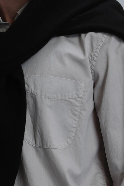 Real Erkek Basic Gömlek Comfort Fit Bej - 3
